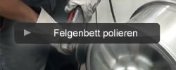 Flegenbett polieren, Felgen polieren